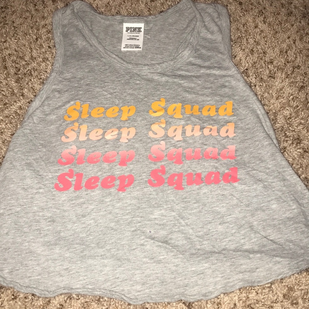 Pink sleep shirt crop top